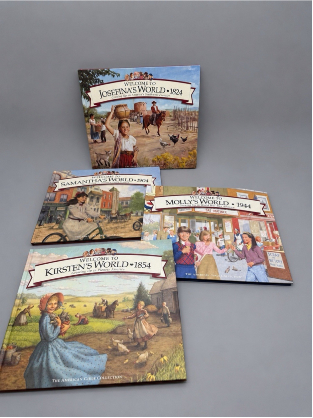 American Girl Welcome To The World Book Set Of 4 Josefina Samantha Molly Kirsten